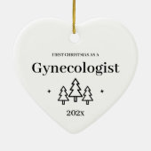 Eerste Kerstmis als gynaecoloog 2024 Keramisch Ornament (Achterkant)