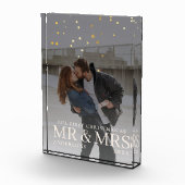 Eerste kerstmis als het romantische koppel meneer  fotoblokken (Rechts)