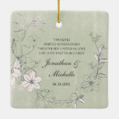 Eerste Kerstmis als Inspirerend van de heer & mevr Keramisch Ornament (Achterkant)