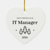 Eerste Kerstmis als IT Manager 2024 Keramisch Ornament (Achterkant)