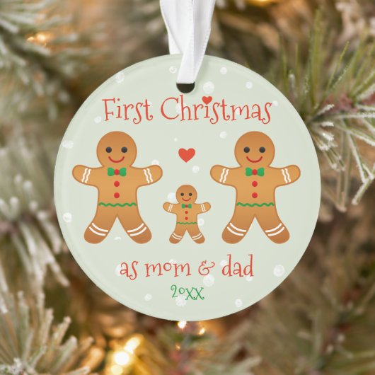 Eerste Kerstmis als mama en papa - Gingerbrood Man Ornament (Boom)