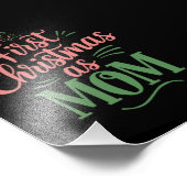 Eerste Kerstmis als moeder bijpassende Kerstmis Foto Afdruk (Hoek)