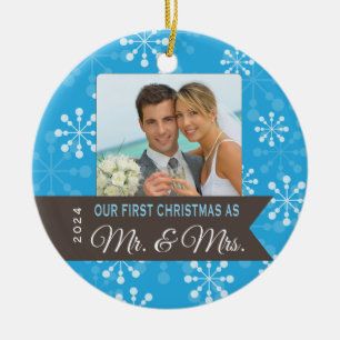 Eerste Kerstmis als Mr & Mrs Christmas Ornament