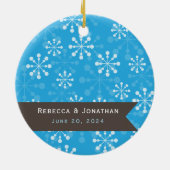 Eerste Kerstmis als Mr & Mrs Christmas Ornament (Achterkant)