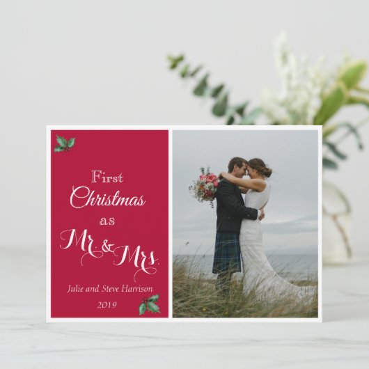 Eerste Kerstmis als Mr. & Mrs Foto (Staand voorkant)