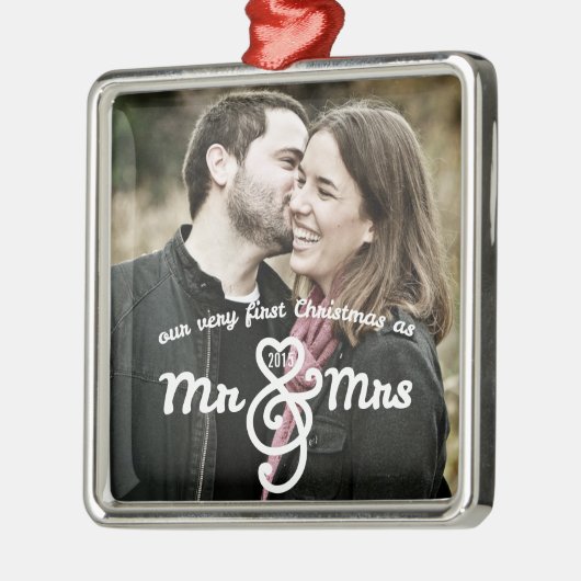 Eerste Kerstmis als Mr & Mrs Keepomwille Ornament (Links)