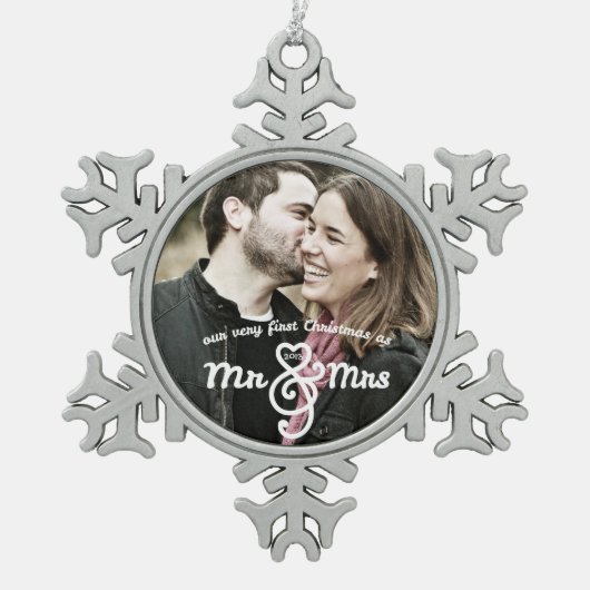 Eerste Kerstmis als Mr & Mrs Keepomwille Ornament (Voorkant)