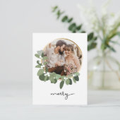 "Eerste Kerstmis als Mr & Mrs" Pas getrouwd kerst Briefkaart (Staand voorkant)