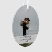 Eerste Kerstmis als Mr & Mrs Wedding Foto Ornament (voorkant)