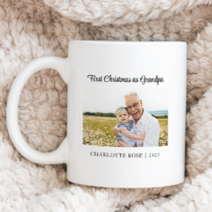 Eerste Kerstmis als nieuwe opa babyfoto Koffiemok