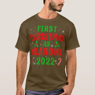 Eerste Kerstmis als Oma Xmas Grootmoeder Nieuw Gr T-shirt