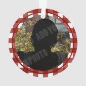 Eerste Kerstmis als Oom Red Truck Foto Ornament (achterkant)