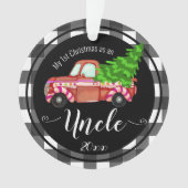 Eerste Kerstmis als oom Red Truck Ornament (voorkant)
