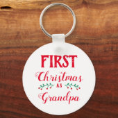 Eerste Kerstmis als opa Sleutelhanger (Voorkant)