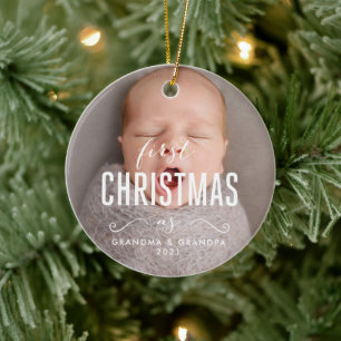 Eerste Kerstmis als opa-versiering 2021 Keramisch Ornament