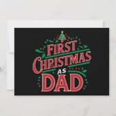 Eerste Kerstmis als pap bijpassend Kerstmis Feestdagenkaart (Voorkant)