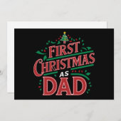 Eerste Kerstmis als pap bijpassend Kerstmis Feestdagenkaart (Voorkant / Achterkant)