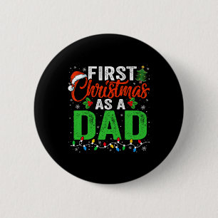 Eerste Kerstmis als pap die een nieuwe pap laat zi Ronde Button 5,7 Cm