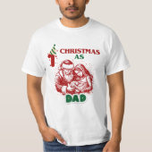 Eerste Kerstmis als pap T-shirt (Voorkant)