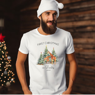 Eerste Kerstmis als papa Pappa Jaar Schattigee Gir T-shirt
