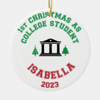 Eerste Kerstmis als student ornament