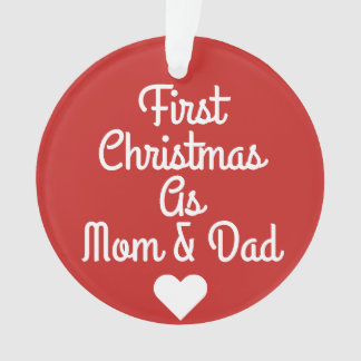Eerste Kerstmis als vader- en mam-ornament Ornament