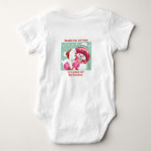 Eerste Kerstmis, Baby Girl. Cute Snowbie Romper (Achterkant)