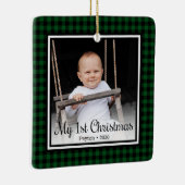 Eerste Kerstmis baby Keramisch Ornament (Rechts)