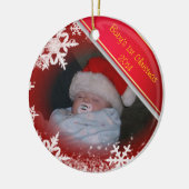 Eerste Kerstmis baby Keramisch Ornament (Links)
