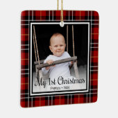 Eerste Kerstmis baby Keramisch Ornament (Rechts)