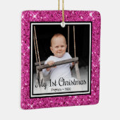 Eerste Kerstmis baby Keramisch Ornament (Rechts)