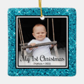 Eerste Kerstmis baby Keramisch Ornament (Voorkant)