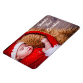 Eerste Kerstmis Baby's Personaliseer Fotocadeau 4x Magneet (Linkerzijde)