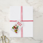 Eerste Kerstmis Baby's persoonlijke naam Elf Cadeaulabel (Met Touw)