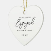 Eerste Kerstmis Bijeengevoegd Chic Script Names He Keramisch Ornament (Links)