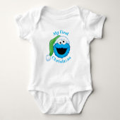 Eerste Kerstmis Cookie Monster Romper (Voorkant)