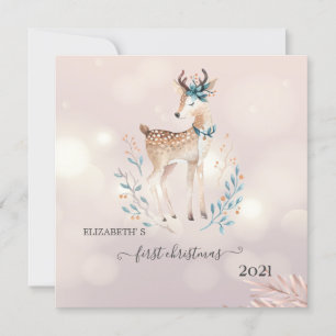 Eerste Kerstmis, Cute Deer Holiday
