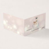 Eerste Kerstmis, Cute Deer Holiday Kaart (Buitenkant)