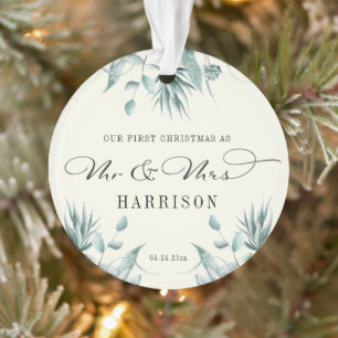 Eerste Kerstmis: de heer en mevrouw Eucalyptus Gre Ornament