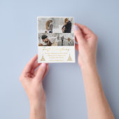 eerste kerstmis , de heer mrs 4 foto ' s collage g flyer (Hand)