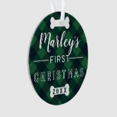 Eerste Kerstmis | Foto van Green Buffalo Ornament (voorkant)