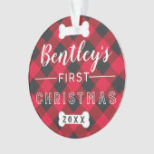 Eerste Kerstmis | Foto van Red Buffalo Ornament (voorkant)