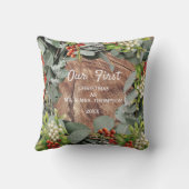 Eerste kerstmis getrouwd als meneer & mevrouw foto kussen (Achterkant)