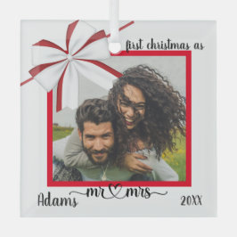 Eerste Kerstmis Getrouwd Custom Christmas Ornament
