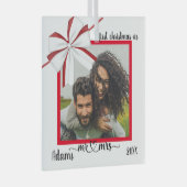 Eerste Kerstmis Getrouwd Custom Christmas Ornament (Voorkant Rechts)