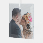 Eerste Kerstmis Getrouwd Custom Christmas Ornament (Voorkant links)