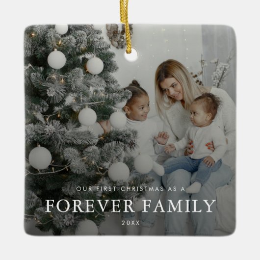 Eerste Kerstmis Goedgekeurde keramische versiering Keramisch Ornament (Voorkant)