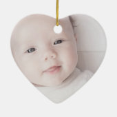 Eerste Kerstmis: Groene hartfoto grootouders Keramisch Ornament (Achterkant)