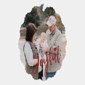 Eerste Kerstmis grootouders fotoscript modern Ornament Kaart (Rechts)