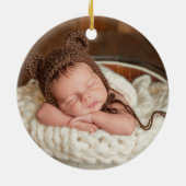 Eerste Kerstmis Grootouders PHOTO BACK Truck Keramisch Ornament (Achterkant)